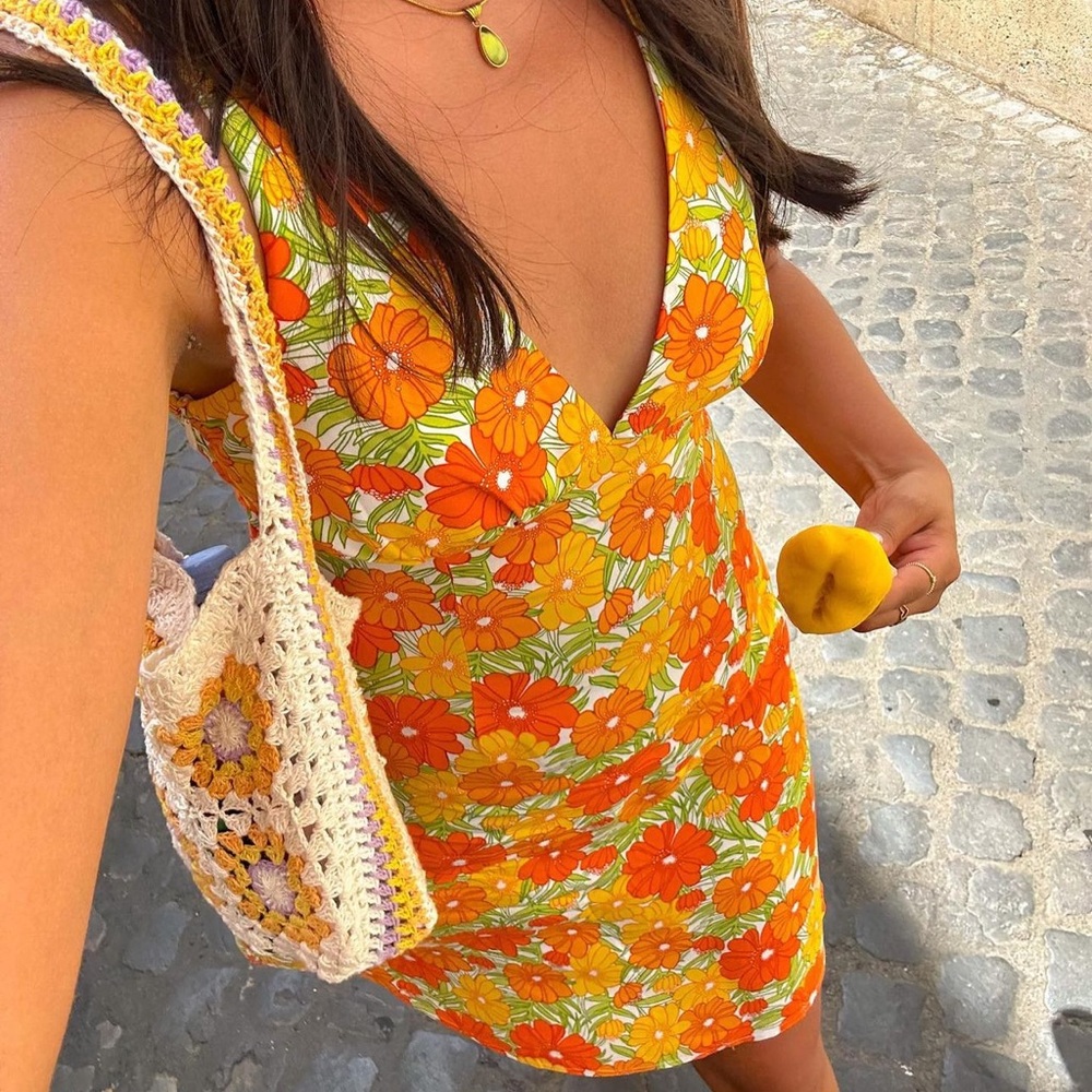 Orange Mini Dress